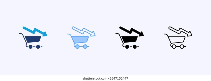 Retail Sector Icon Set Multiple Style Collection