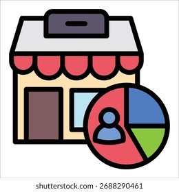 Elemento de icono de segmentación minorista para diseño