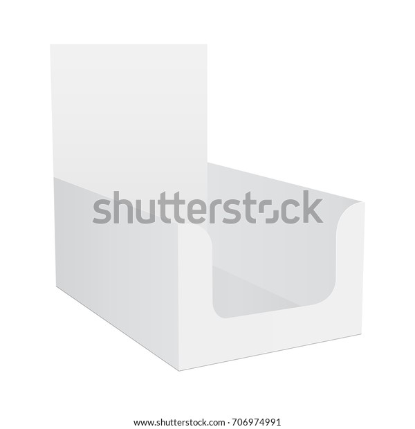 Download Retail Shelf White Paper Box Mockup Stock Vector Royalty Free 706974991