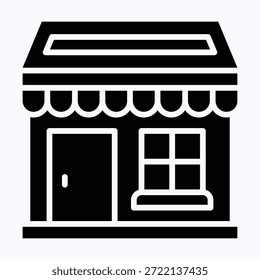 Icono de estilo sólido negro de Vector aislado en la tienda 