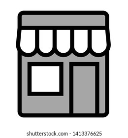 retail shop storefront simple icon vector