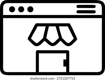 retail shop web icon bold solid design