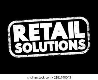 Retail Solutions Text Stamp, Concept Background