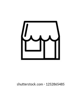 Retail store vector icon illustration in line/outline style