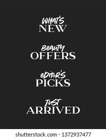 Retail Store Vector Text Typography Set Illustration Background