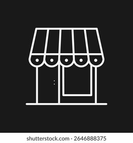 Retail Storefront Icon for Local Small Business, Online Shop, and E-commerce Marketplace Seller Page