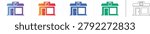 Retail Storefront with Package Icon Set vol 1756