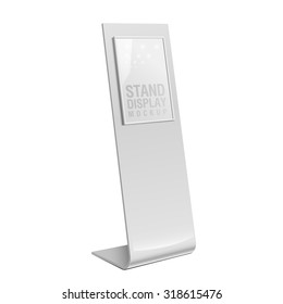 Retail Trade Stand stand banner on the white background. Mock Up Template. Vector illustration.