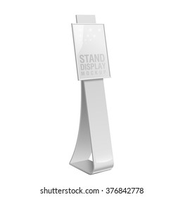 Retail Trade Stand stand banner on the white background. Mock Up Template. Vector illustration.