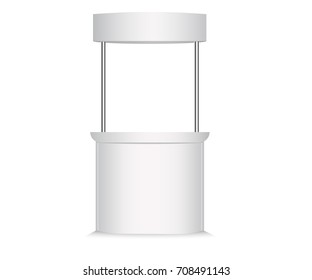 Retail Trade Stand Isolated on white background. Stand for advertising and announcements vector