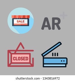 retail vector icon set