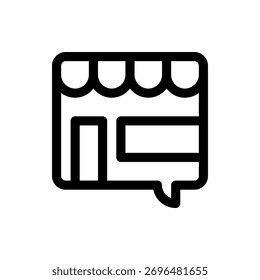 Ilustración vectorial al por menor del edificio de la tienda, perfecto para los negocios, las compras, y los temas del mercado