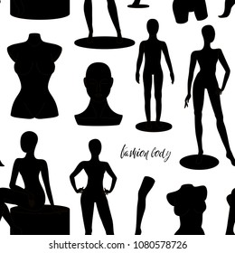 Cuerpo realista negro de la moda de la exhibición de la ventana al por menor