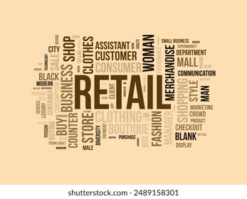 Plantilla de wordcloud comercial. Concepto de negocio de fondo de Vector.