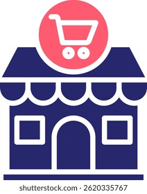 Retailer Icon Fill Vector Illustration