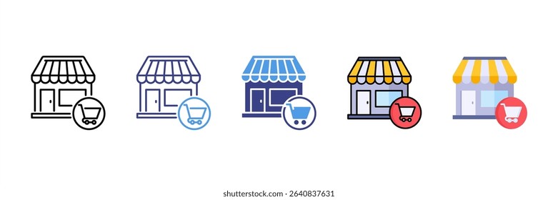Retailer Multi Style Icon Set