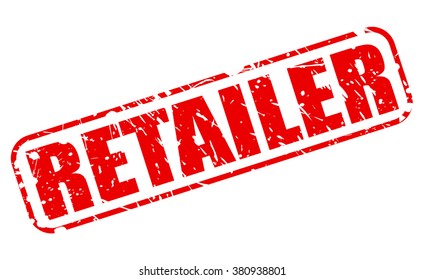 RETAILER RED STAMP TEXT ON WHITE
