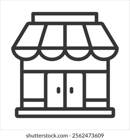 Retailers Outline Icon Vector Illustration