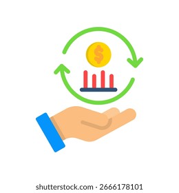 Ícone de Ganhos Retidos Ilustração de Vetor Simples