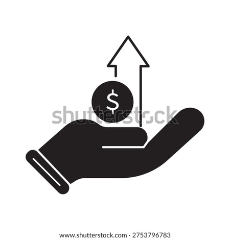 Retained Earnings Icon Glyph Vector Illustration
