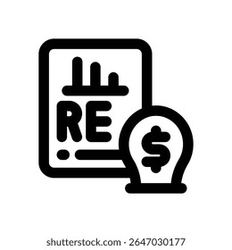 retained earnings line icon. Clean and minimalist vector icon for websites, mobile apps, presentations, and logos. Fully scalable and customizable for any project.