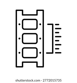 Retained formwork icon. Industry and formwork line symbol. Black and white.