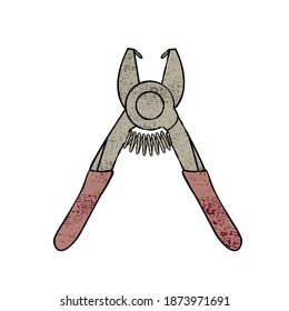 Verbleibender Ring - handgezeichnete Vektorgrafik. Flache Farben.