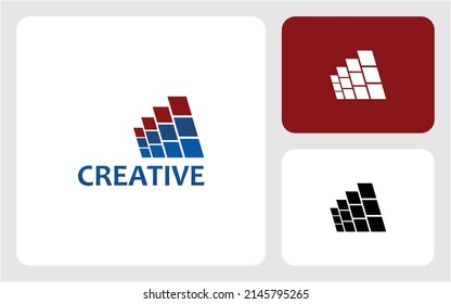 retangle technologi logo design vector