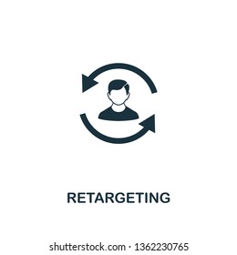 Retargeting icon. Creative element design from content icons collection. Pixel perfect Retargeting icon for web design, apps, software, print usage.