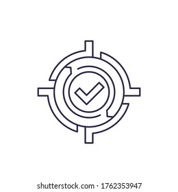 retargeting icon, digital marketing line design