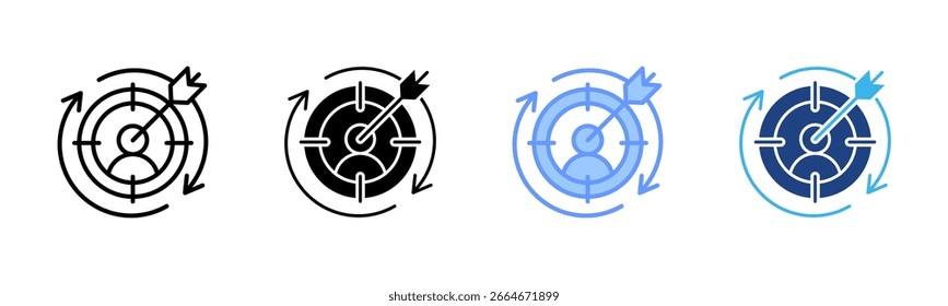 Conjunto de iconos de reorientación colección de estilos múltiples