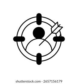 Icono de retargeting con Vector de fondo blanco Ilustración de stock