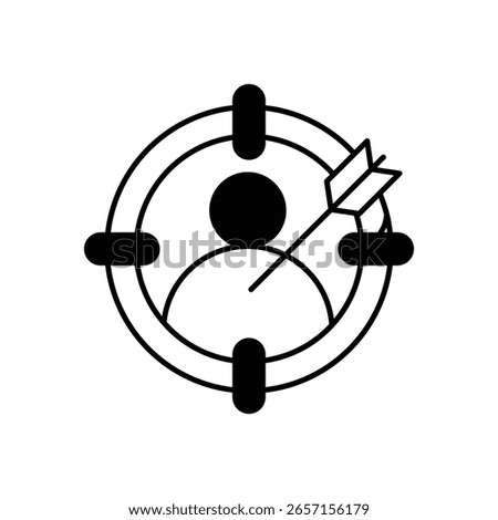 retargeting icon with white background vector stock illustration