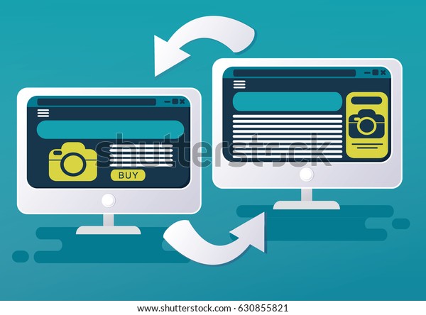 Retargeting Process Vector Illustration Stock Vector (Royalty Free ...