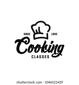 Retaurant logo, or can be use to Cooking classes labels badges emblems logos. Design elements for prints, posters, wall decor. Vector vintage illustration.