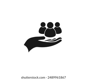 Retention client sign, Customer care icon, People protection and safety vector icon