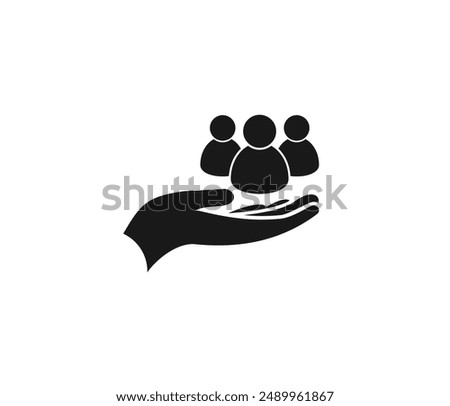 Retention client sign, Customer care icon, People protection and safety vector icon