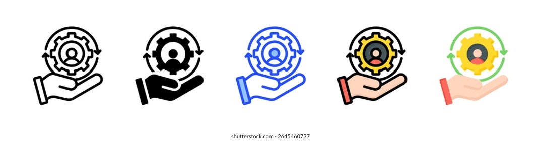 Colección de íconos de retención con varios estilos