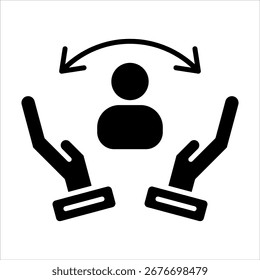 retention icon in glyph style vector illustration