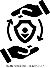 Retention Icon Glyph Vector Illustration