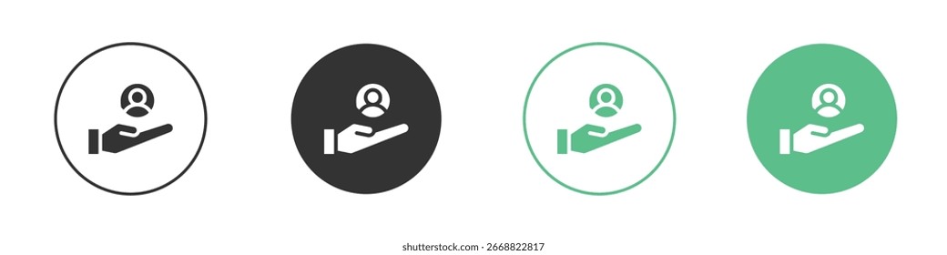 Retention icon Minimal Flat Line Vector Icon Set.