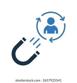 Retention Icon Mixed Vector Illustration