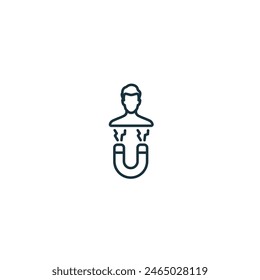 Retention icon. Monochrome simple User Behavior icon for templates, web design and infographics