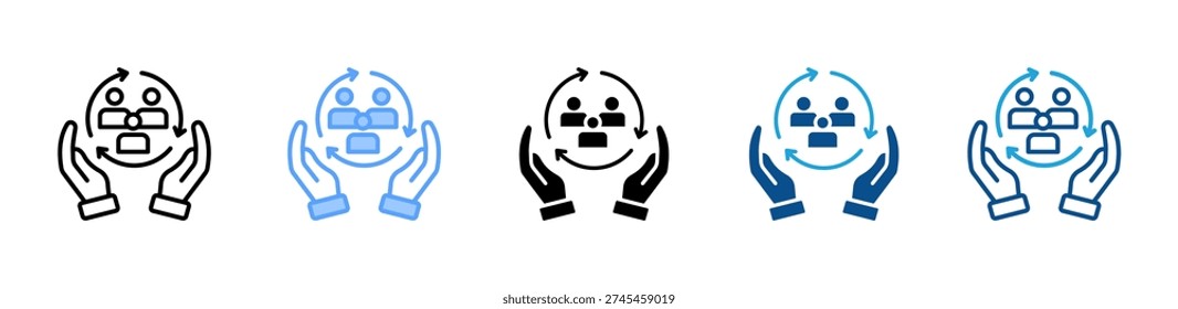 Retention icon multiple style and collection