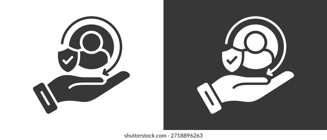 Retention Icon Set Vector Collection Isolated In Black And White
