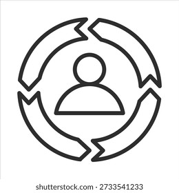 Retention Icon. Simple Vector Outline Illustration