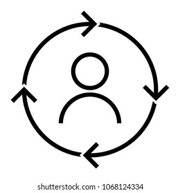 Retention icon, vector illustration