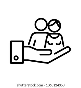 Retention icon, vector illustration