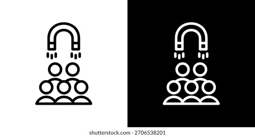 Ilustración vectorial de icono de retención. Diseño De Línea Fresca Construido Para Una Flexibilidad Creativa En Versiones Claras Y Oscuras.