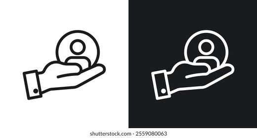 Retention icons. vector set in black colors